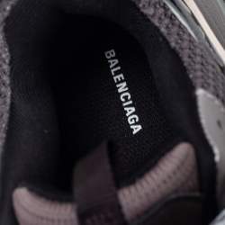 Pre Owned Balenciaga Grey/White Mesh And Leather Track Low Top Sneakers Size 36