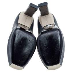 Balenciaga Black/Beige Leather Pumps Size 38.5