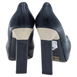 Balenciaga Black/Beige Leather Pumps Size 38.5