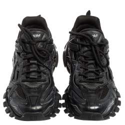 مملوكة مسبقًا Balenciaga Black Rubber And Mesh Track 2 Sneakers Size 39