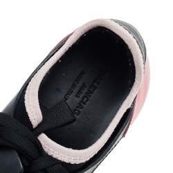 Balenciaga Black/Pink Leather And Mesh Race Runner Sneakers Size 35
