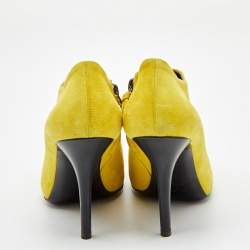 Balenciaga Yellow Suede Ankle Booties Size 37.5