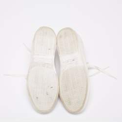 مملوكة مسبقًا Balenciaga White Leather Arena Lace Up  Sneakers Size 36