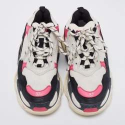 Pre Owned حذاء رياضي بالنسياغا تريبل أس ترينر نوبوك وشبك ثلاثي اللون مقاس 37