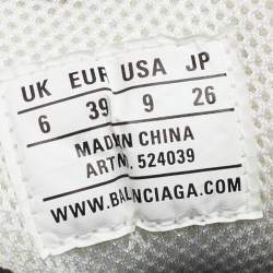 Pre Owned Balenciaga Multicolor Leather And Mesh Triple S Sneakers Size 39