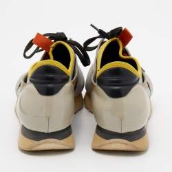 Balenciaga Multicolor Mesh And Leather Race Runner Sneakers Size 38