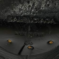 مملوكة مسبقًا Balenciaga Black Leather Open Toe Glove Slingback Sandals Size 39