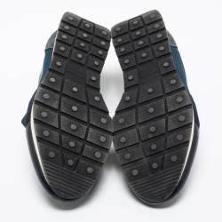 مملوكة مسبقًا حذاء رياضي بالنسياغا ريس رانر جلد وشبكة متعدد الألوان عنق منخفض مقاس 40