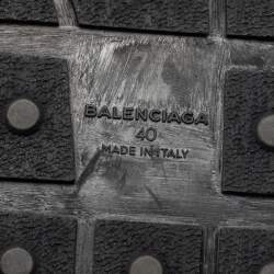 مملوكة مسبقًا حذاء رياضي بالنسياغا ريس رانر جلد وشبكة متعدد الألوان عنق منخفض مقاس 40