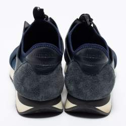 مملوكة مسبقًا حذاء رياضي بالنسياغا ريس رانر جلد وشبكة متعدد الألوان عنق منخفض مقاس 40