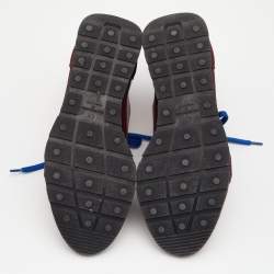 Pre Owned حذاء رياضي بالنسياغا رايس رانر جلد وشبك متعدد الألوان بعنق منخفض مقاس 37