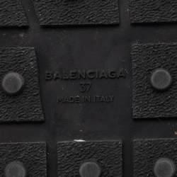 Pre Owned حذاء رياضي بالنسياغا رايس رانر جلد وشبك متعدد الألوان بعنق منخفض مقاس 37