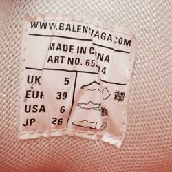 Balenciaga  White/Grey Leather And  Mesh Track Mule Sneakers Size 39