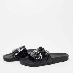 Balenciaga Black PVC  Slide Flats Size 37
