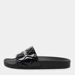 Balenciaga Black PVC  Slide Flats Size 37