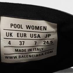 Balenciaga Black PVC  Slide Flats Size 37
