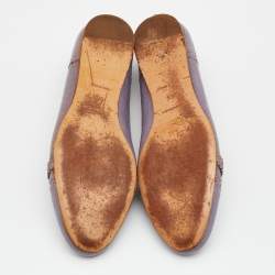 Pre Owned Balenciaga Lilac Leather Arena Ballet Flats Size 39.5