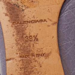 Pre Owned Balenciaga Lilac Leather Arena Ballet Flats Size 39.5