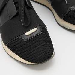 مملوكة مسبقًا حذاء رياضي بالنسياغا رايس رونر  سويدي وشبك وجلد أحمر عنق منخفض مقاس 38 