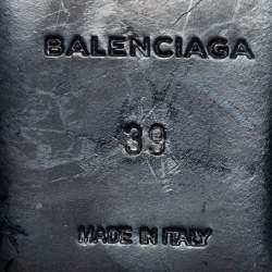 Pre Owned Balenciaga Red Leather Arena Thong Flat Sandals Size 39