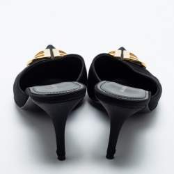Balenciaga Black Satin Knife  Mules Size 39