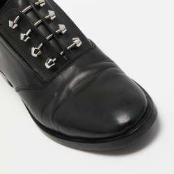 Balenciaga Black Leather Studded Oxfords Size 39
