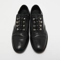 Balenciaga Black Leather Studded Oxfords Size 39