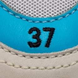 Pre Owned Balenciaga Multicolor Leather And Mesh Triple S Sneakers Size 37