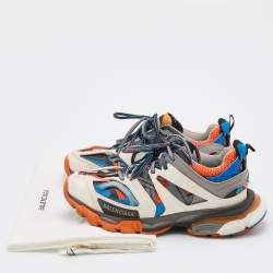 مملوكة مسبقًا Balenciaga Multicolor Mesh and Leather Track Low Top Sneakers Size 39