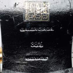 Pre Owned Balenciaga White Leather Ceinture Ankle Boots Size 39.5