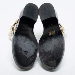 Pre Owned Balenciaga White Leather Ceinture Ankle Boots Size 39.5