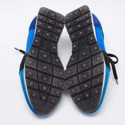 Balenciaga Multicolor Leather and  Mesh Race Runner Sneakers Size 38