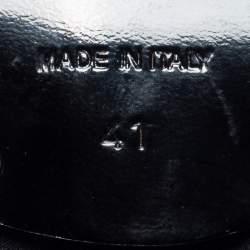 Pre Owned Balenciaga Black Leather and Fabric Glove Sandals Size 41