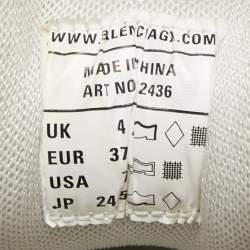 Balenciaga White Leather and Mesh Track Sneakers Size 37