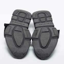 Pre Owned Balenciaga Black Knit Fabric Speed Trainer Sneakers Size 38