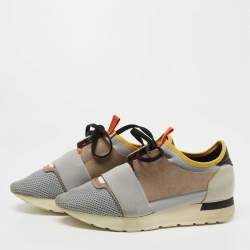 مملوكة مسبقًا Balenciaga Multicolor Mesh, Leather and Neoprene Race Runner Sneakers Size 39