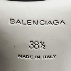 Pre Owned Balenciaga Black Leather Slingback Sandals Size 38.5