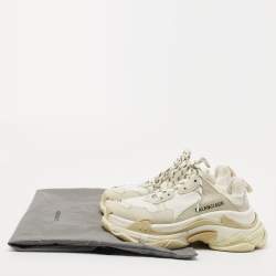 Pre Owned Balenciaga Tricolor Mesh and Leather Triple S Sneakers Size 37