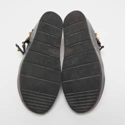 Pre Owned Balenciaga Black Leather Arena Platform Sandals Size 41