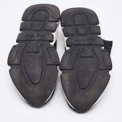 Pre Owned Balenciaga Black Shimmer Knit Fabric Speed Trainer Slip On Sneakers Size 38