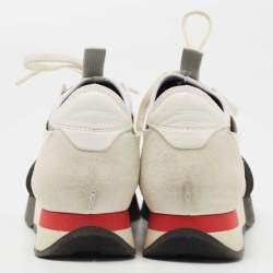 Pre Owned Balenciaga Multicolor Leather and Mesh Race Runner Sneakers Size 36