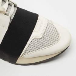 Pre Owned Balenciaga Multicolor Leather and Mesh Race Runner Sneakers Size 36