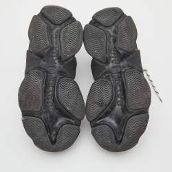 Pre Owned Balenciaga Black Mesh, Nubuck and Leather Triple S Sneakers Size 36