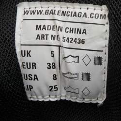 Pre Owned Balenciaga Black Neoprene, Leather and Mesh Track Sneakers Size 38