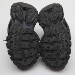 Pre Owned Balenciaga Black Neoprene, Leather and Mesh Track Sneakers Size 38