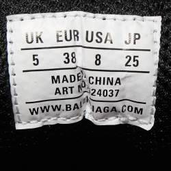 Pre Owned Balenciaga Black Mesh and Leather Triple S Sneakers Size 38