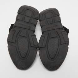 Pre Owned Balenciaga Black Knit Fabric Speed Trainer Sneakers Size 38