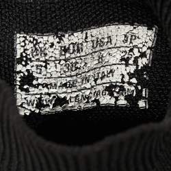 Pre Owned Balenciaga Black Knit Fabric Speed Trainer Sneakers Size 38