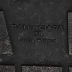 مملوكة مسبقًا Balenciaga Two Tone Leather, Mesh and Neoprene Race Runner Sneakers Size 38