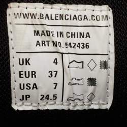 Pre Owned Balenciaga White Leather and Mesh Track Sneakers Size 37